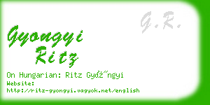 gyongyi ritz business card